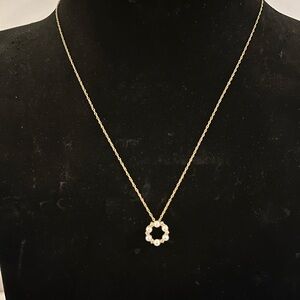 NWT 14K Gold Pearl Pendant Necklace